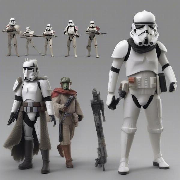 Star Wars Legion Rebel versus Empire factions, showing miniature comparison