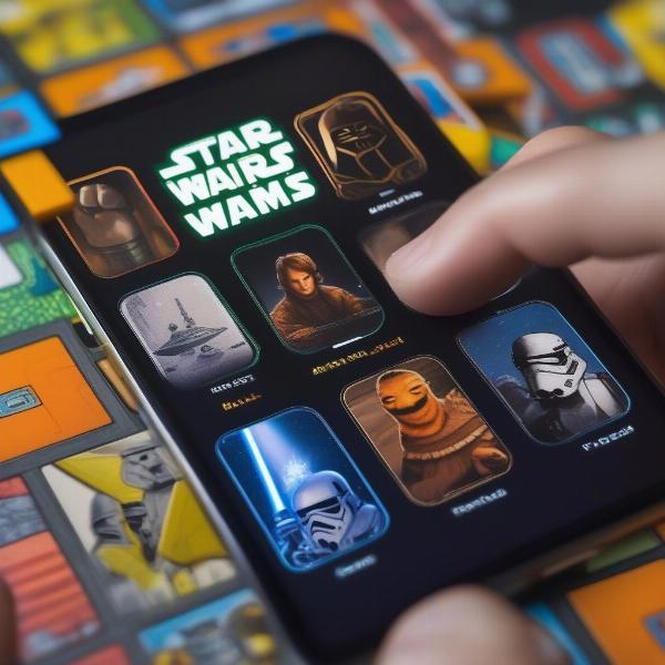 star wars matching game app on phone