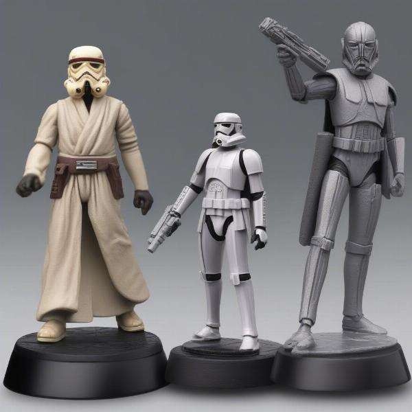 star wars miniatures painted vs unpainted comparison