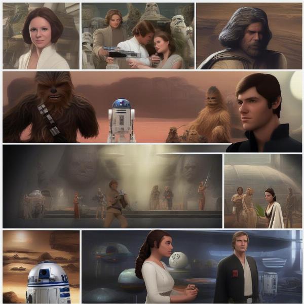 Different visual styles of star wars porn games