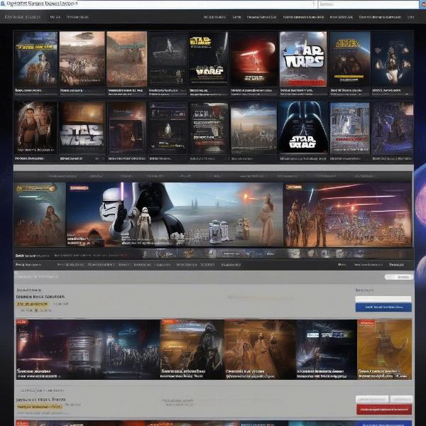 Star Wars porn game search results on the internet
