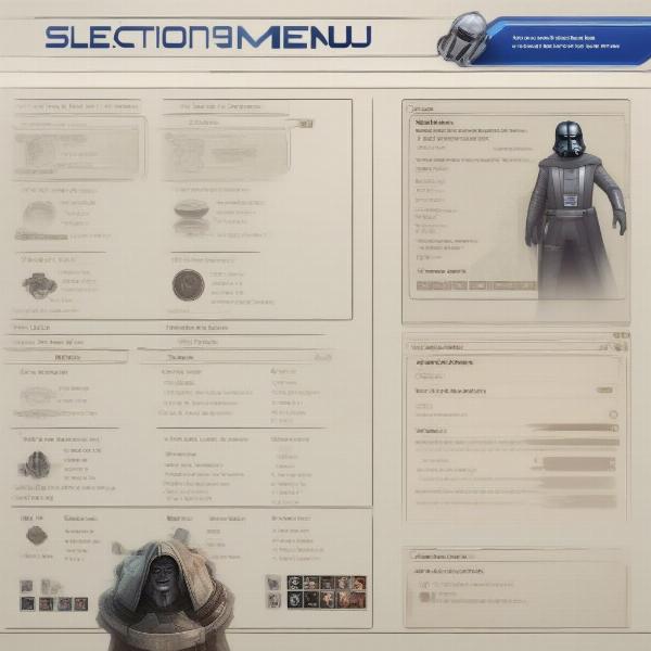 Star Wars Game Selection Menu on PS4