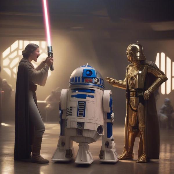 Fun moments during a Star Wars catch phrase game