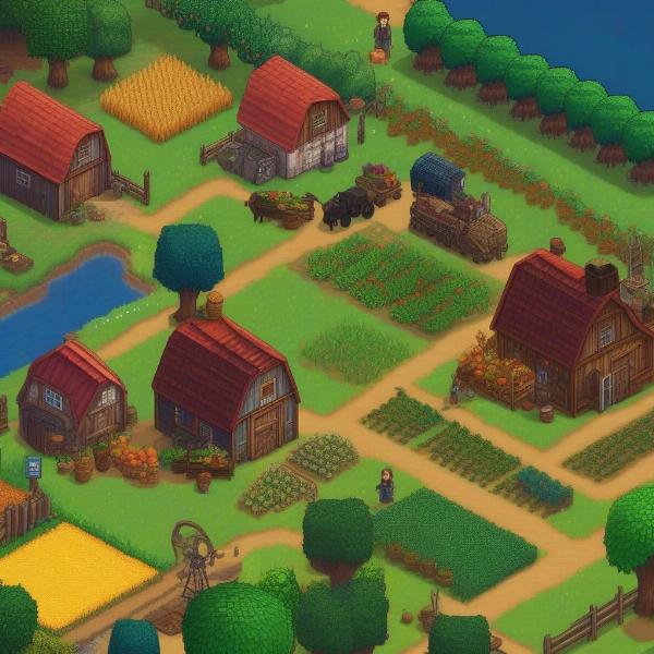 stardew valley game farm scene