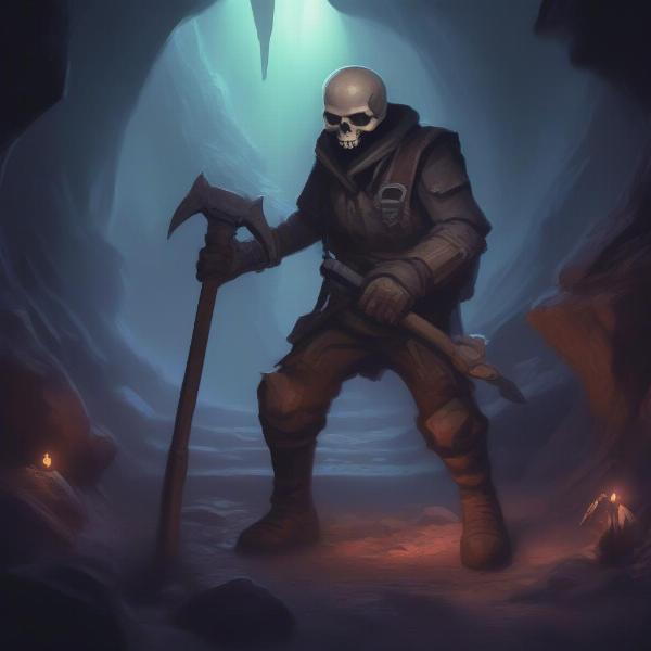 Stardew Valley player in skull cavern mining iridium