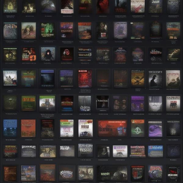 Steam Deck showing off its large library of horror titles for handheld gaming