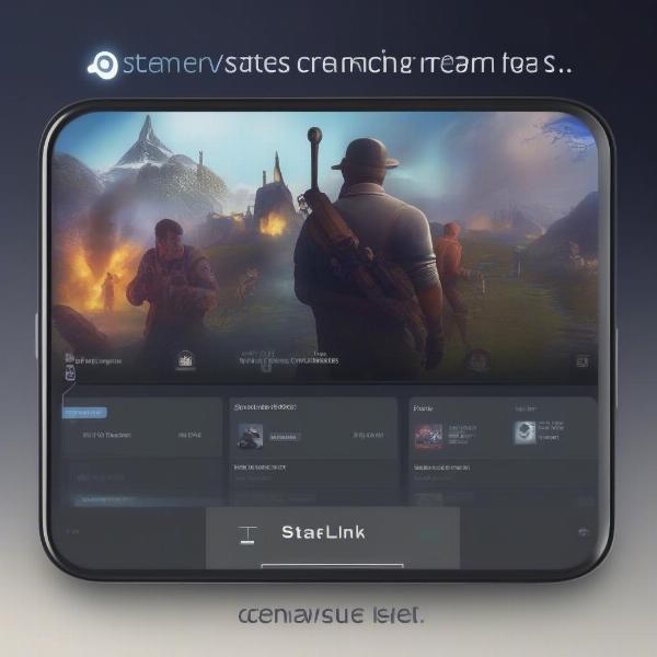 steam link app running on mobile device