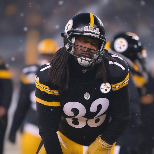 steelers player in cold weather