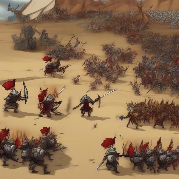 stick war hacked gameplay image showing a battle