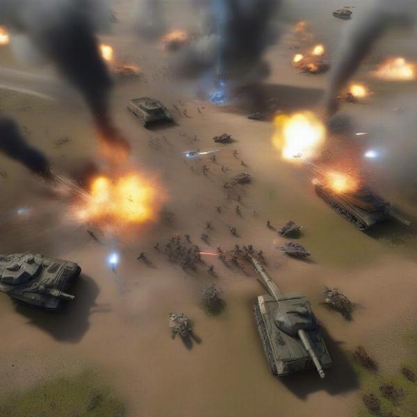 intense battle war strategy game