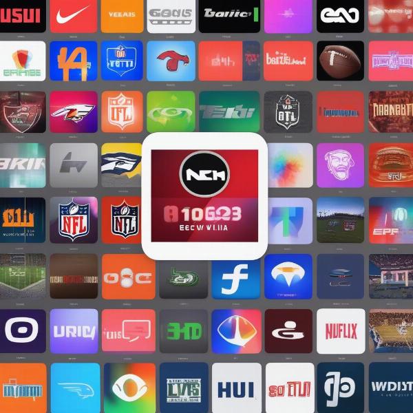 Streaming app icons showing Jacksonville games