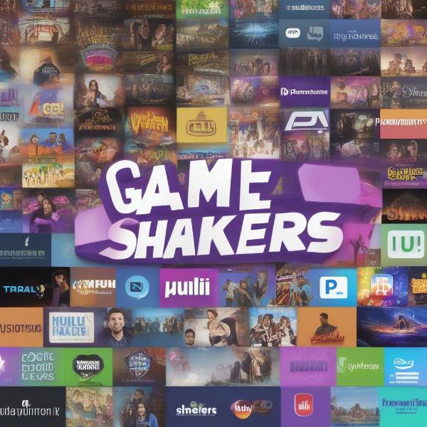 Streaming service logos, specifically Paramount+, that provide Game Shakers content