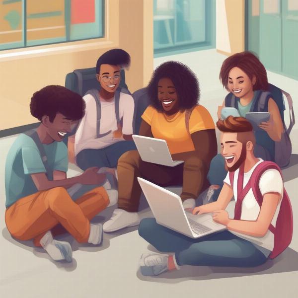 students playing unblocked games