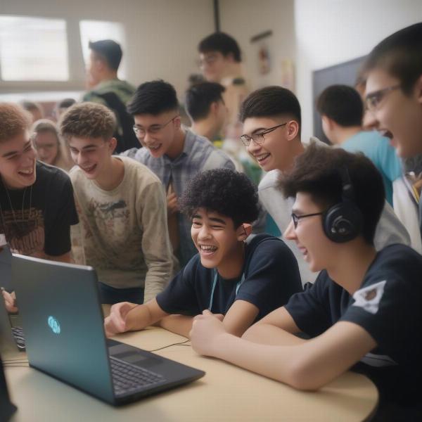 students-enjoying-computer-games