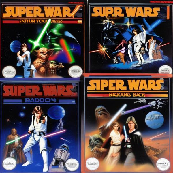 Super Star Wars trilogy game covers on SNES