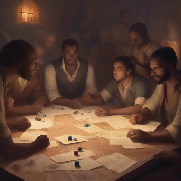 tabletop star wars rpg players around a table