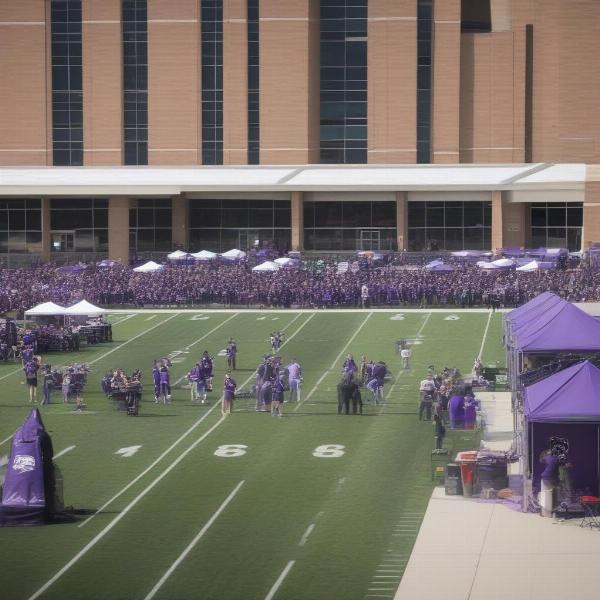 tailgating atmosphere before university of sioux falls football game
