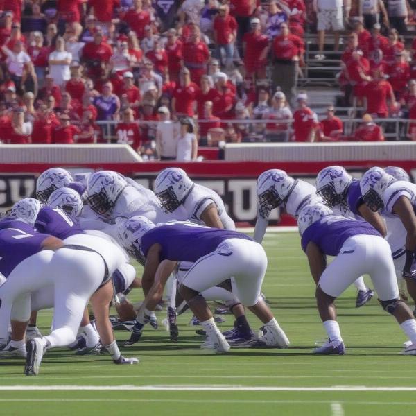 TCU special teams attempt a field goal during game