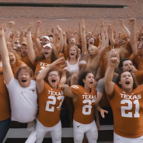 texas fans touchdown celebration