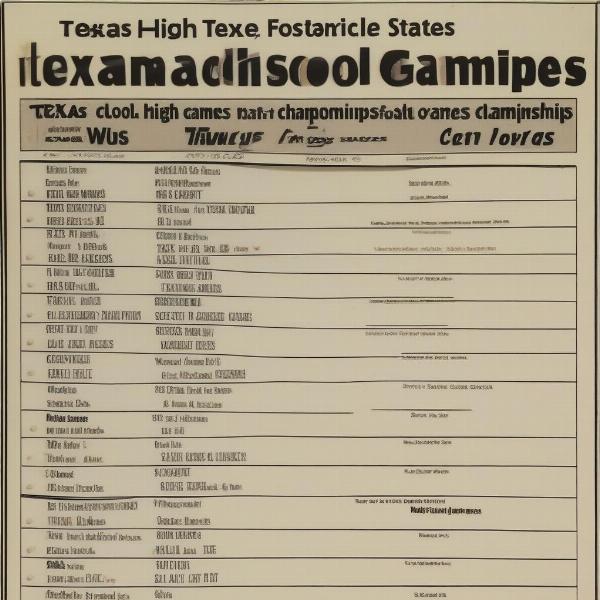 Texas High School Football Broadcast Schedule