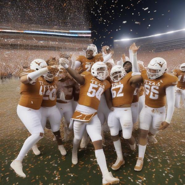 texas longhorns bowl game celebration victory