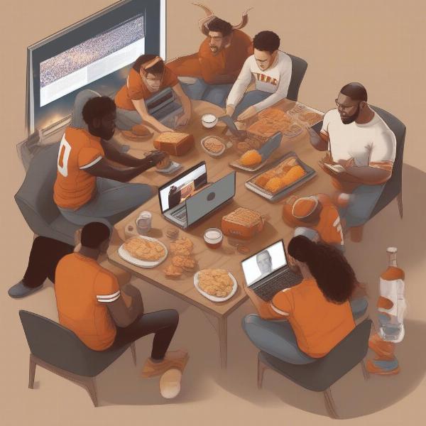 texas fans enjoying football game stream