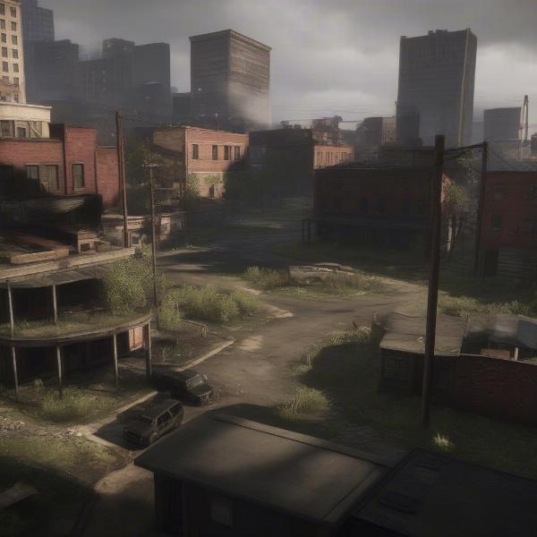 the last of us video game city landscape xbox