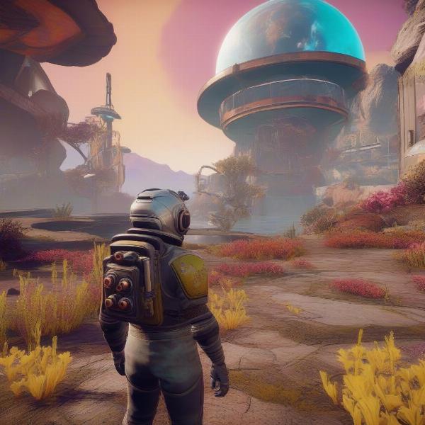 the outer worlds retro futuristic world exploration