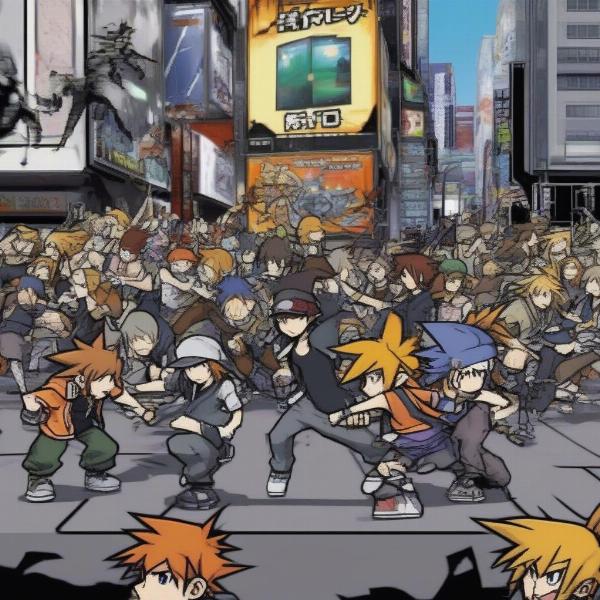 the world ends with you ds battle scene