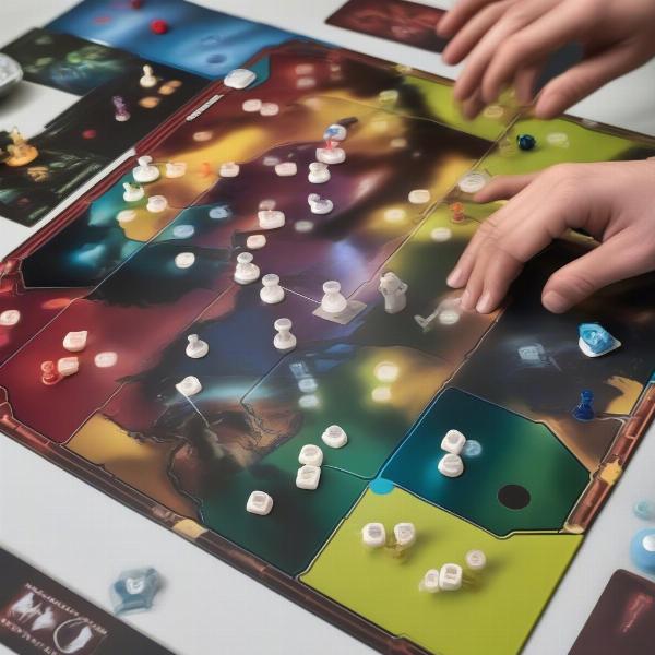 three friends working together during a pandemic board game