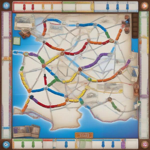 ticket to ride gameplay on the board with trains and routes