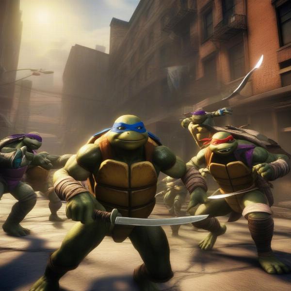 TMNT Out of the Shadows Xbox 360 gameplay