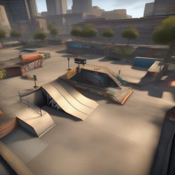 Tony Hawk game park level