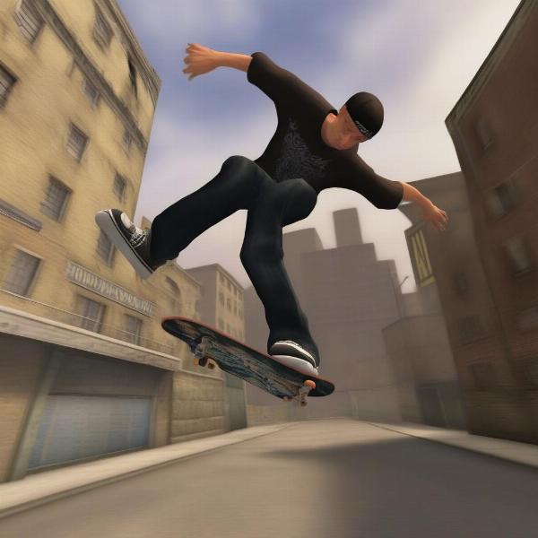 Tony Hawk Pro Skater 4 PS2 game shows open world design, allows freedom of exploration