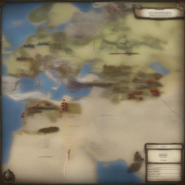 The grand campaign map from Total War: Empire