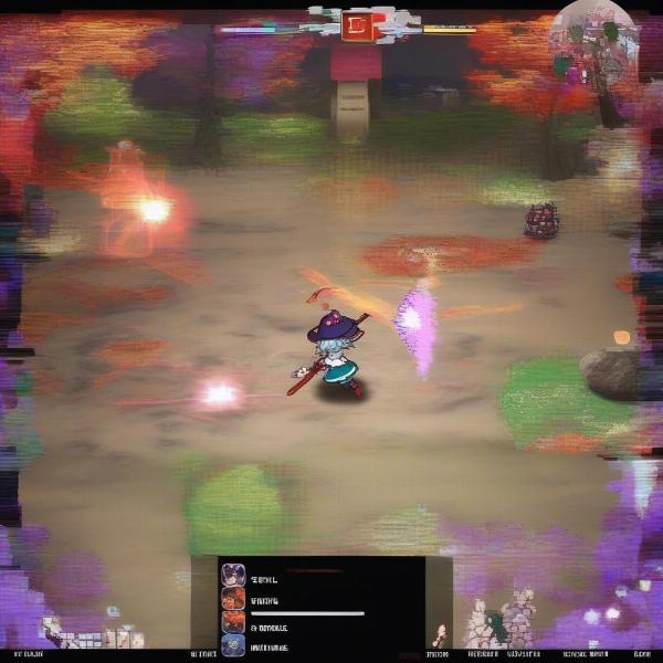Intense Touhou Bullet Hell Gameplay