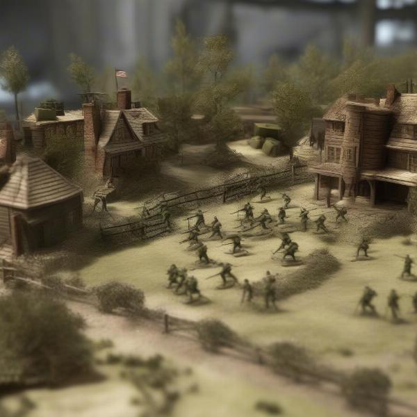 toy soldiers diorama battlefields detail