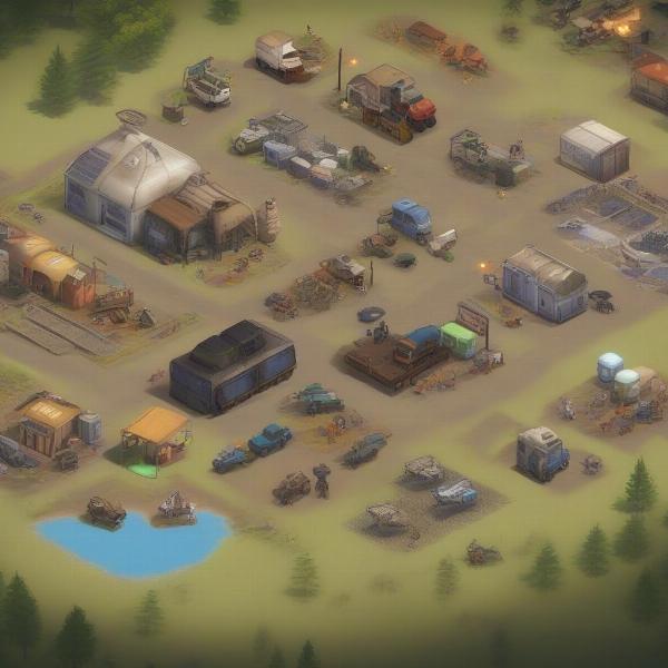 Strategic trailer park war game, unit placement and resource management