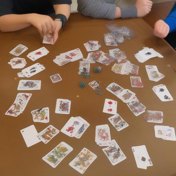 trash card game setup