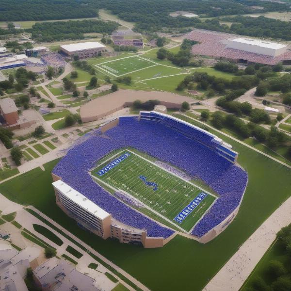 Tulsa Golden Hurricane playing at Chapman Stadium in a college football game
