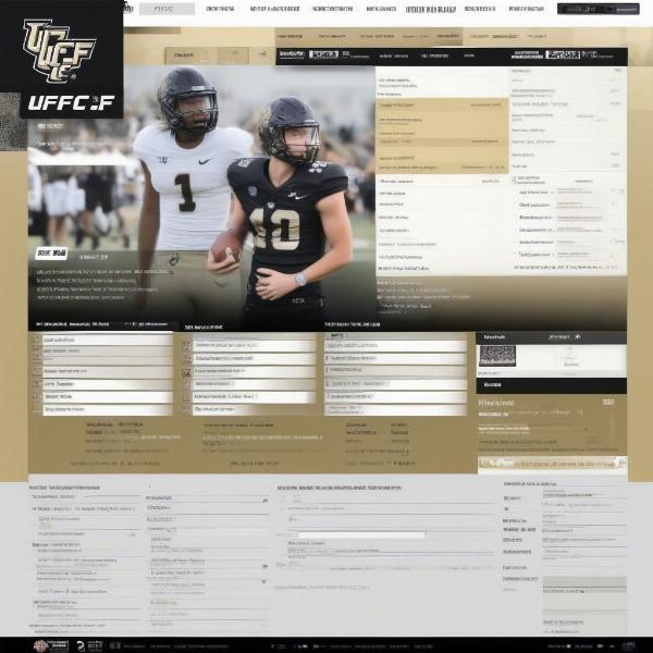UCF Knights football schedule on official website, displaying dates, times, and broadcast information