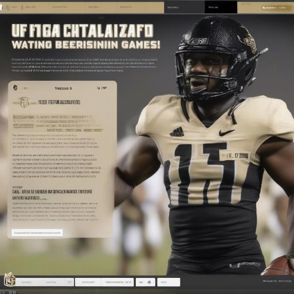 Screenshot of UCF Athletics social media page showing schedule update with broadcast information