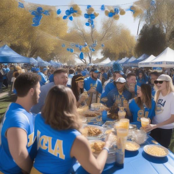 ucla fans tailgating before bowl game