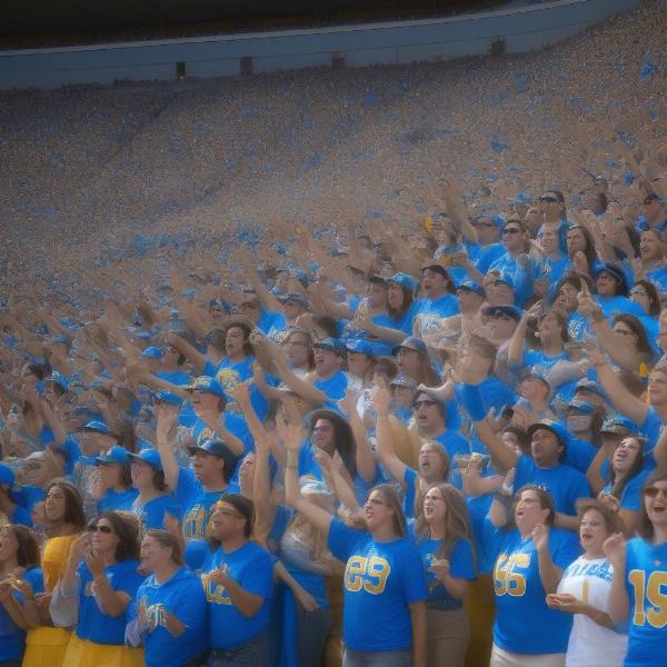 ucla fans cheering in bowl game