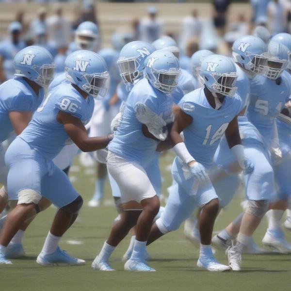 unc football spring game players