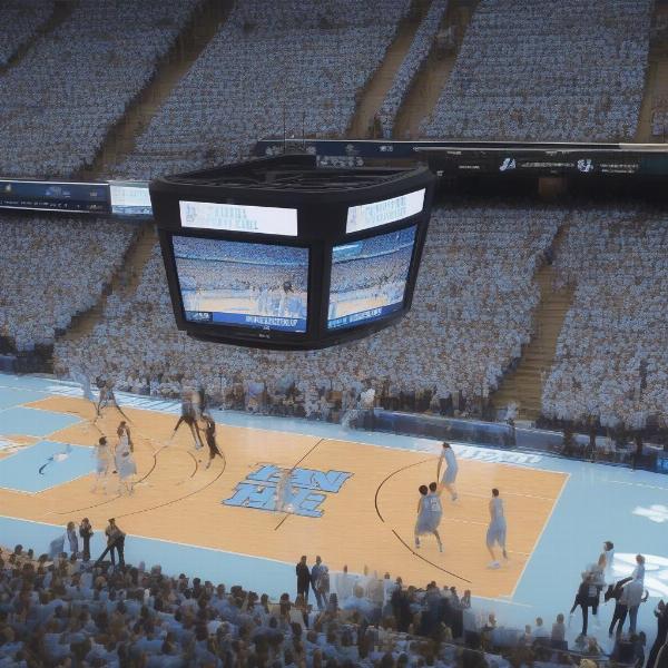 unc game tv screen