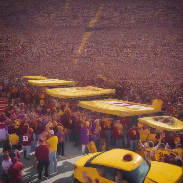 usc lsu football game fans tailgating atmosphere