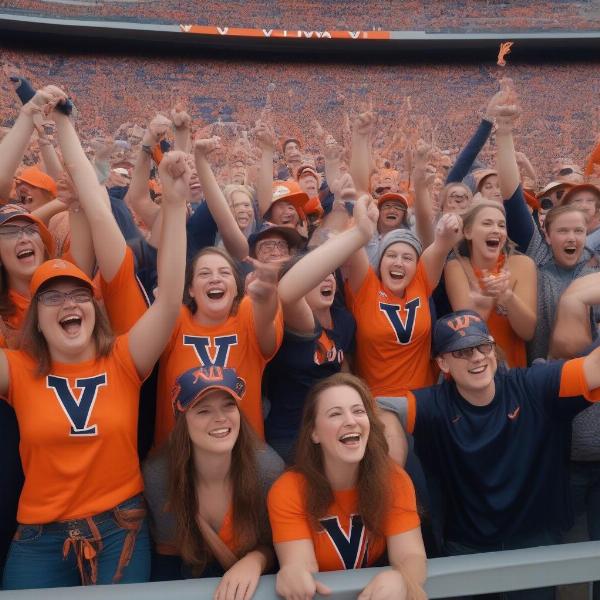 uva fans celebrating win