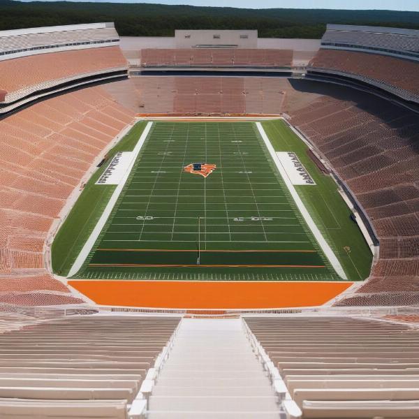 uva football stadium with field view