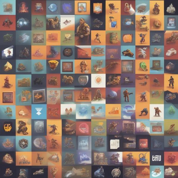 various game genre icons